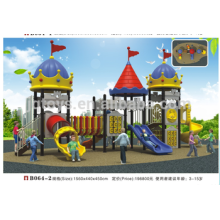 Terrain de jeu extérieur de peuplier / Station de jeux pour enfants personnalisée toboggan extérieur / Équipement de diaporamas pour enfants